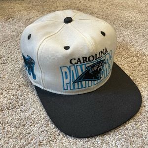 Carolina Panthers Cream and Black Snapback Hat